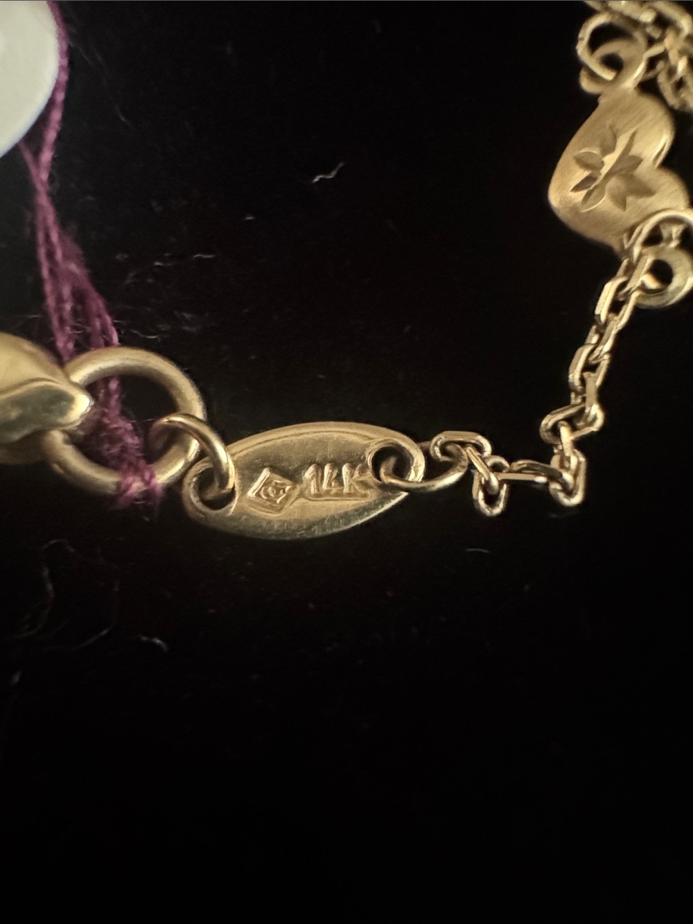 Delicate 14K Gold Star Motif Women’s Anklet (10) - Picture 4 of 4